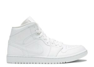 AIR JORDAN 1 MID 'TRIPLE WHITE'